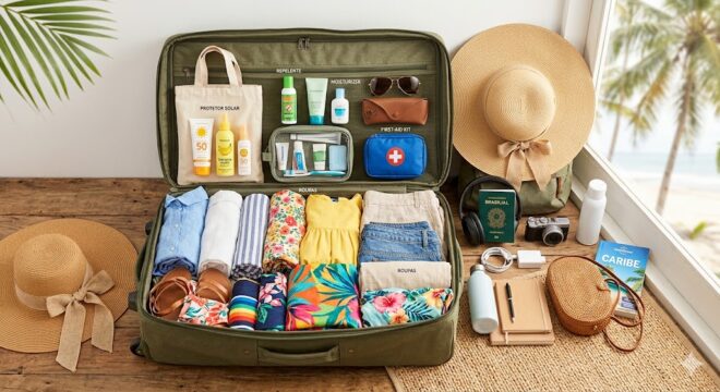Checklist essencial: O que não pode faltar na mala para um destino tropical