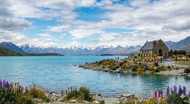 Lago Tekapo: Incríveis Paisagens de Sonho